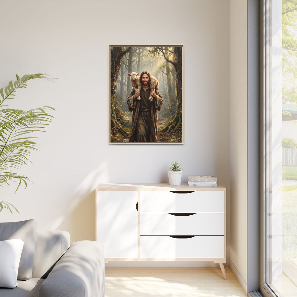 Jesus and the Child – Framed Canvas