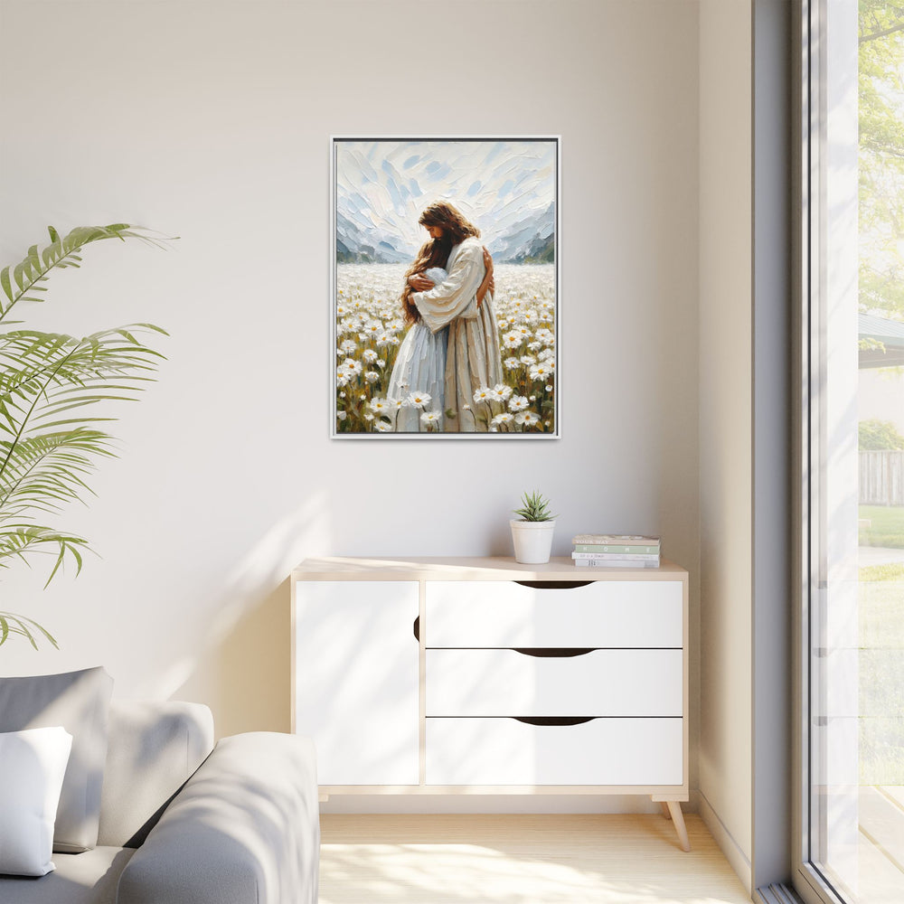 Held by Jesus – Framed Canvas