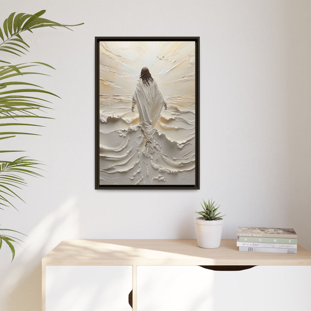 Christ Upon the Waves – Framed Canvas