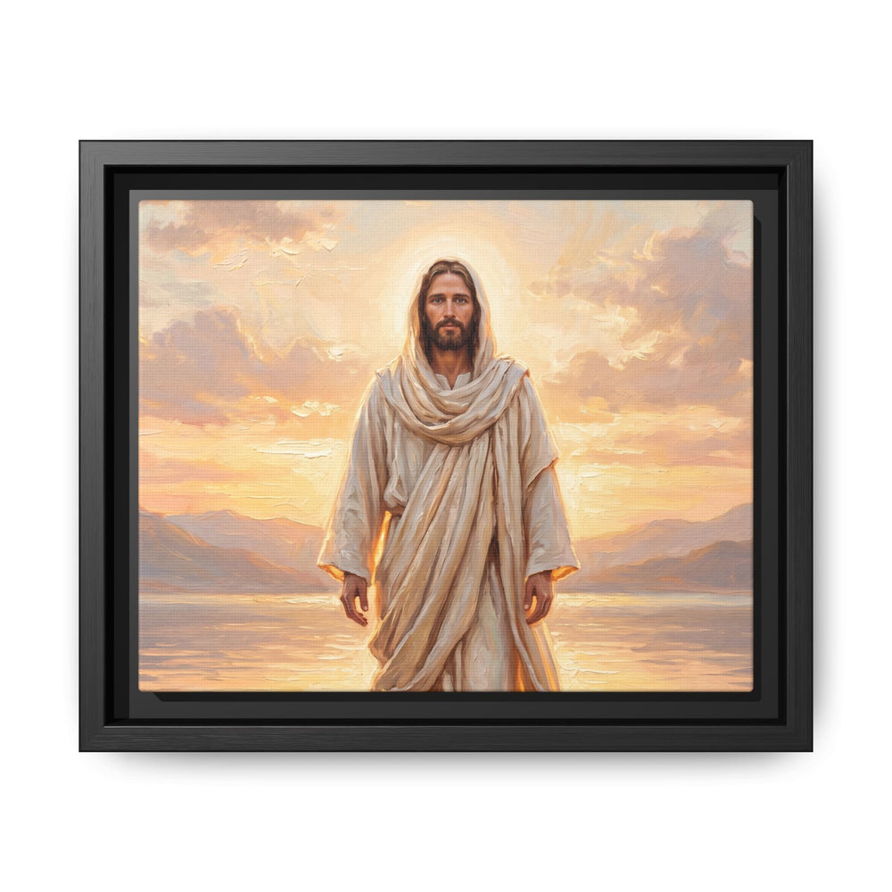 By the Shore at Dawn – Framed Canvas