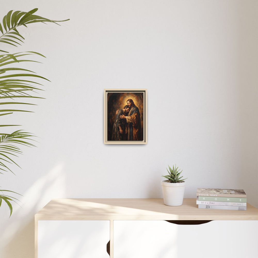 The Embrace of Christ – Framed Canvas