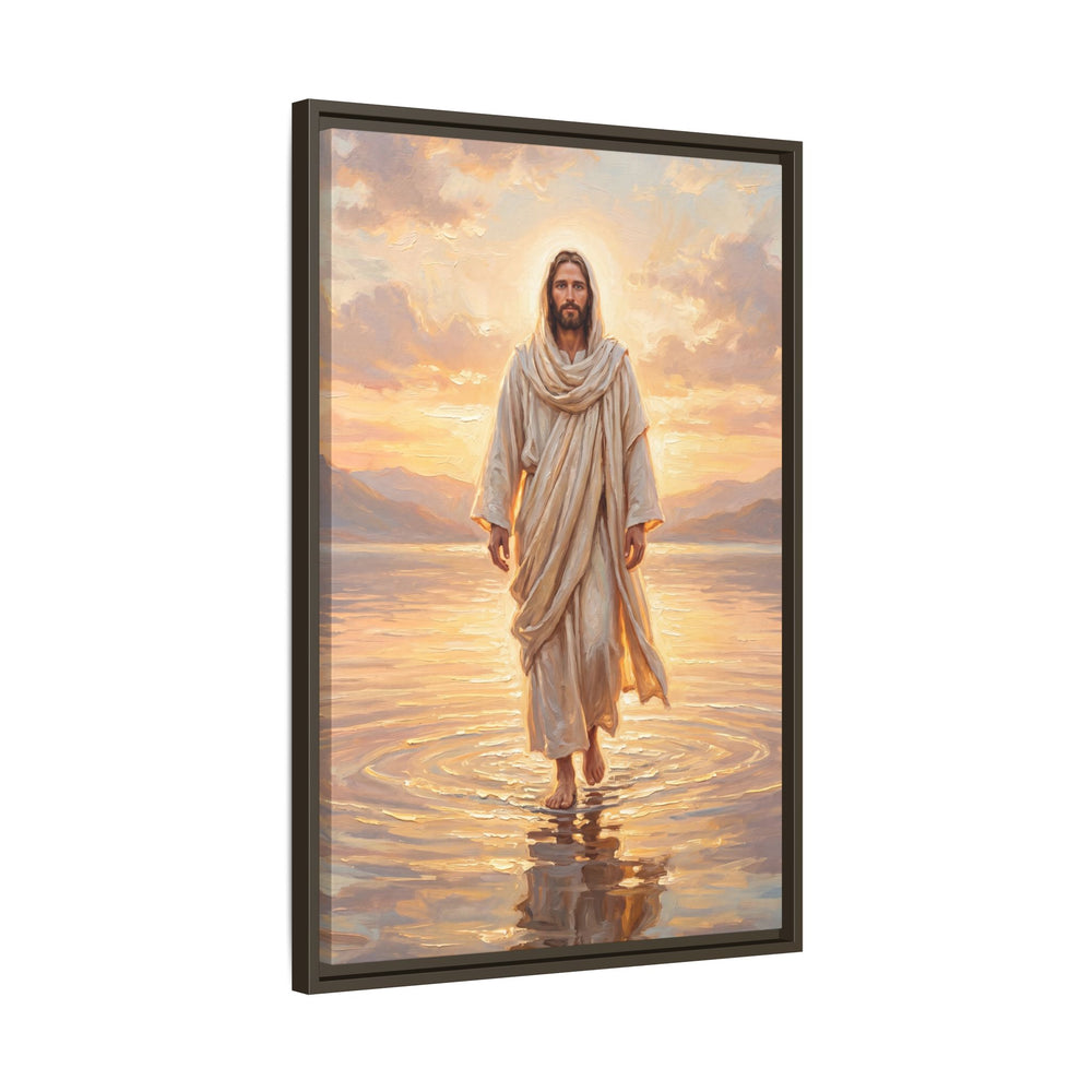 By the Shore at Dawn – Framed Canvas