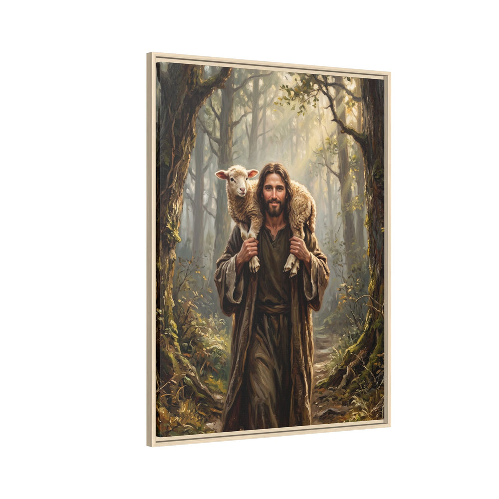Jesus and the Child – Framed Canvas