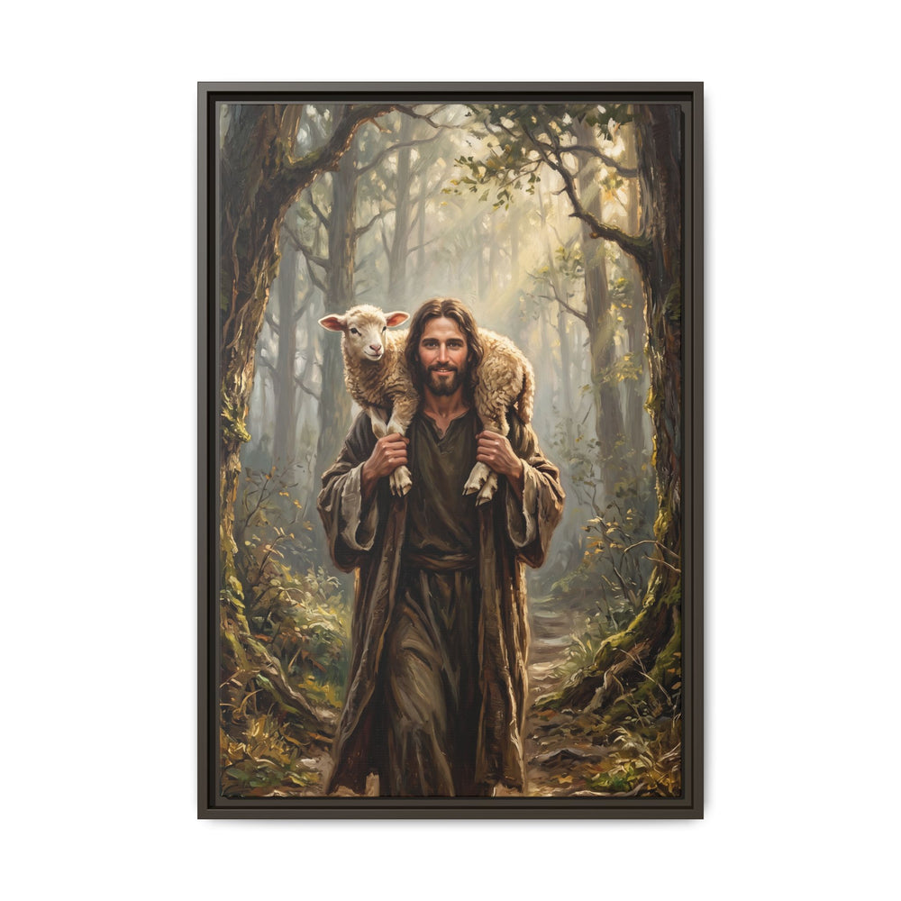 Jesus and the Child – Framed Canvas