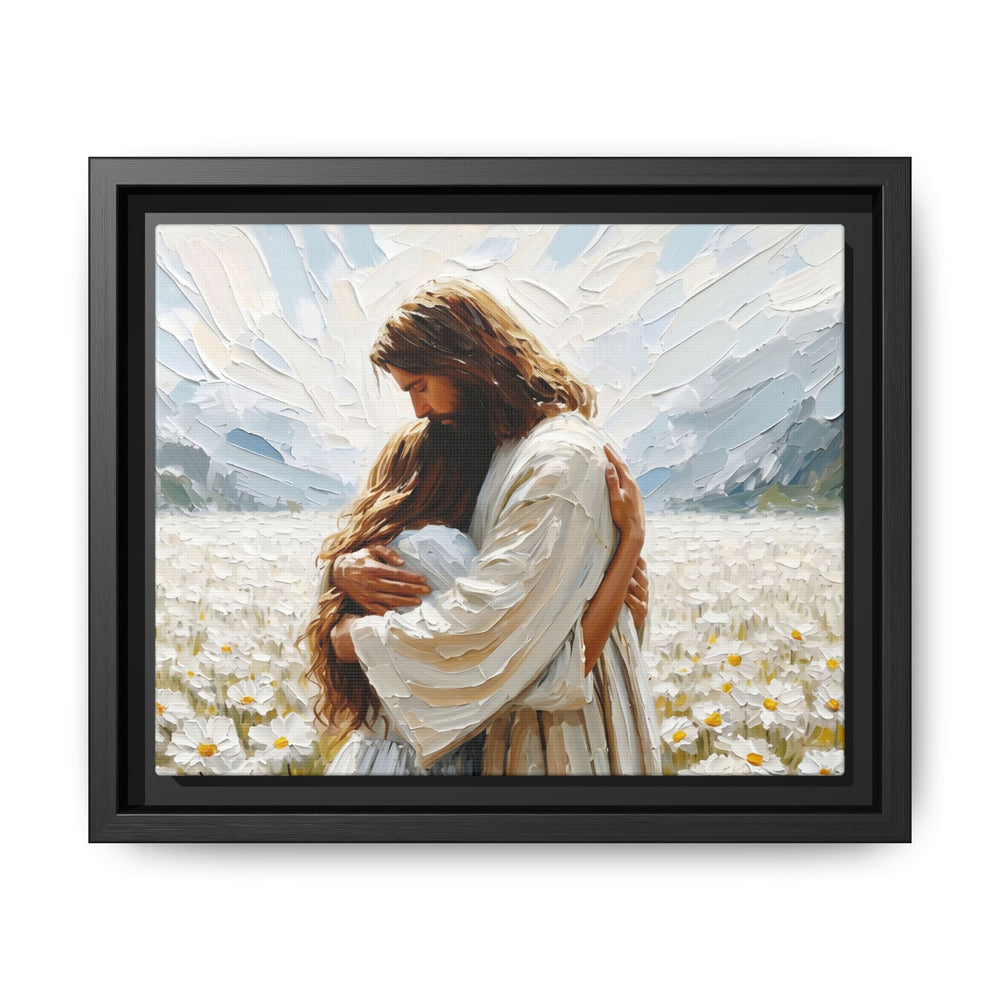 Held by Jesus – Framed Canvas