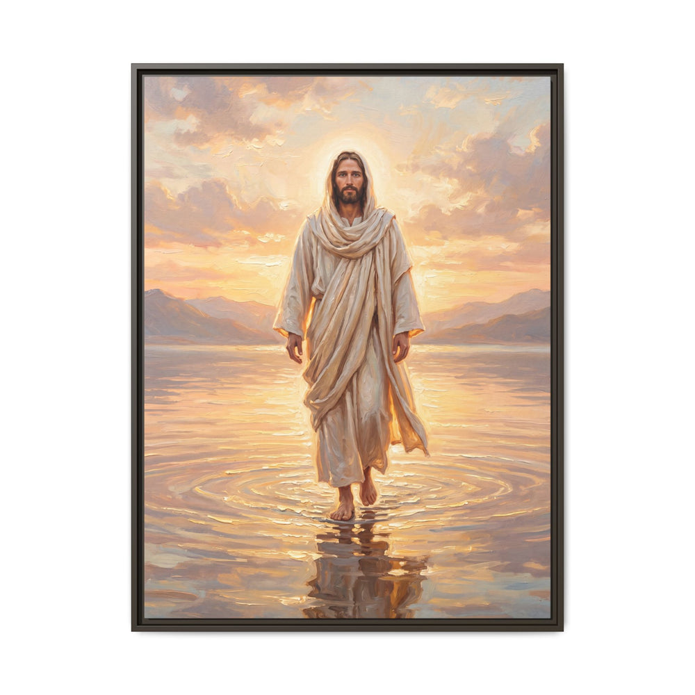 By the Shore at Dawn – Framed Canvas