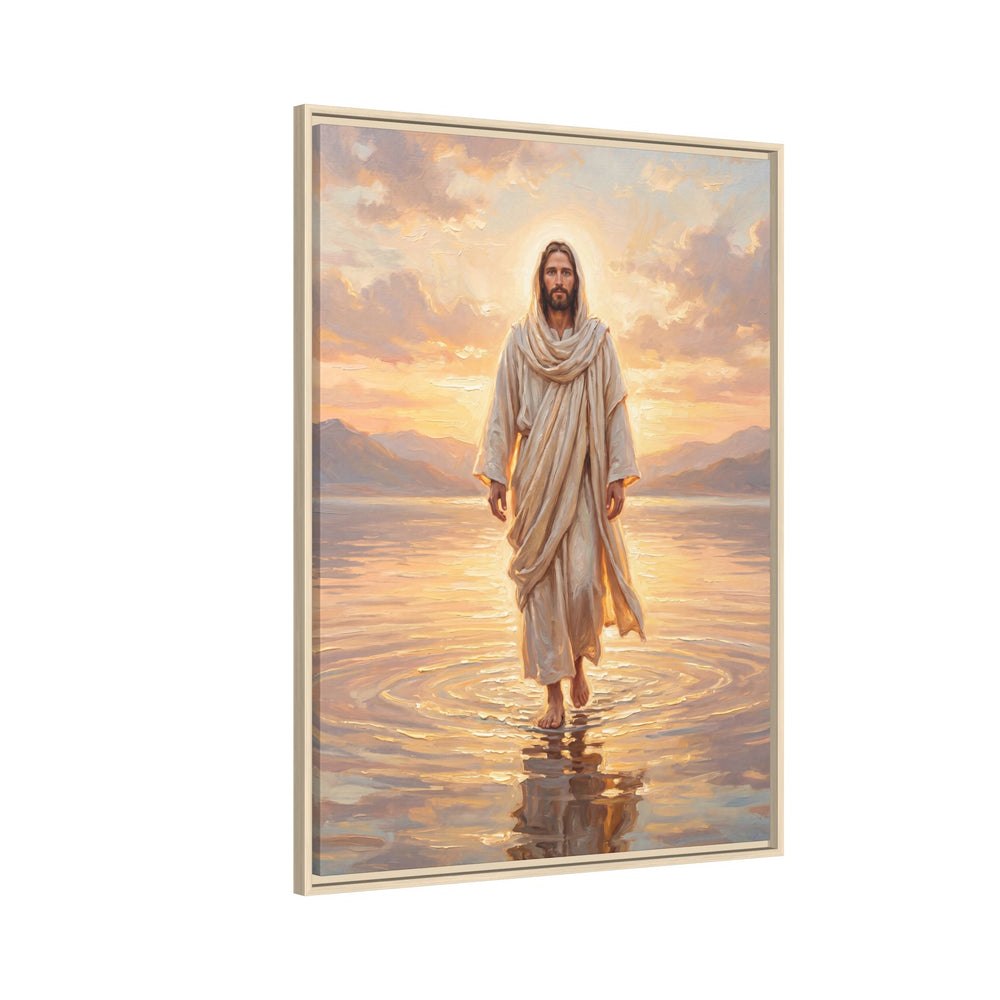 By the Shore at Dawn – Framed Canvas