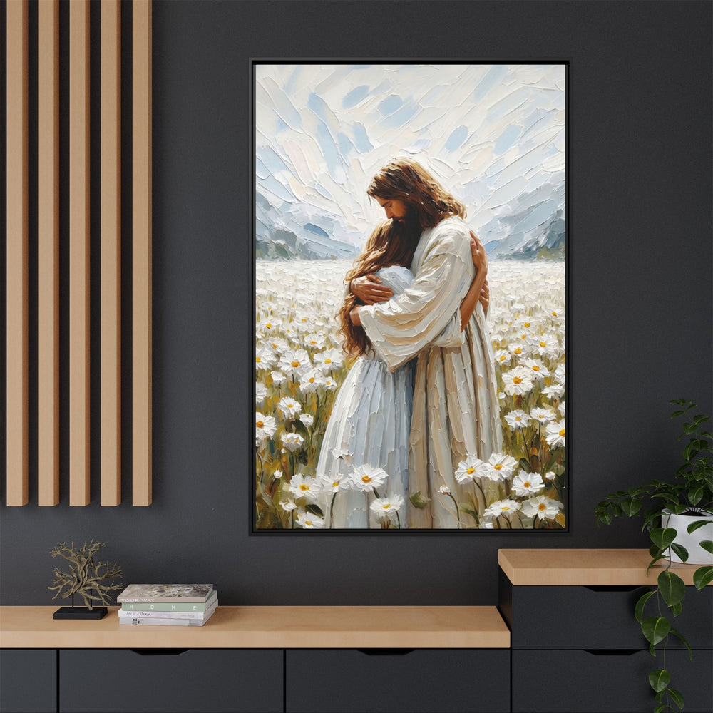 Held by Jesus – Framed Canvas