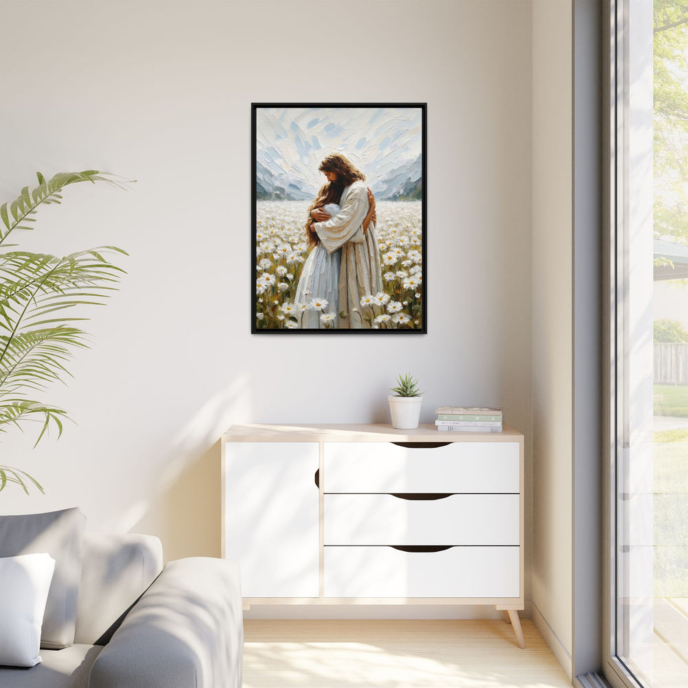 Held by Jesus – Framed Canvas