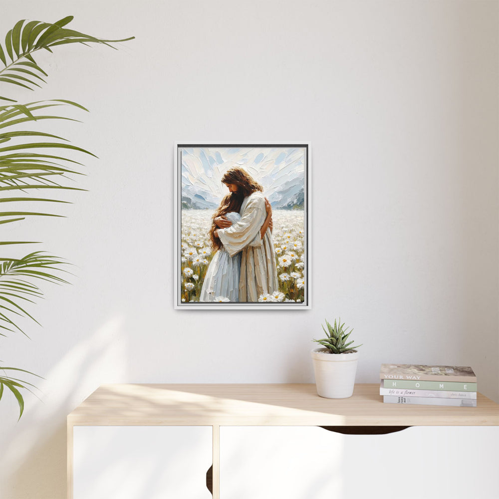 Held by Jesus – Framed Canvas