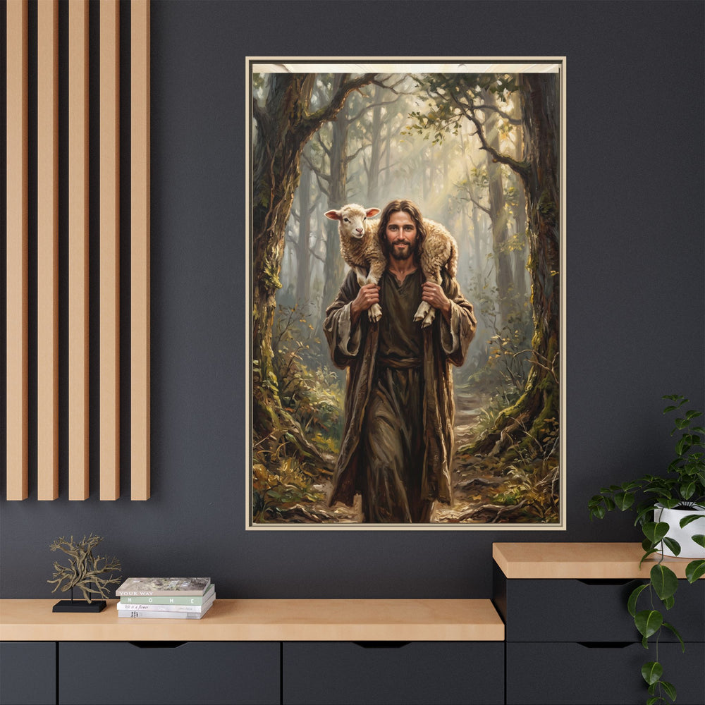 Jesus and the Child – Framed Canvas