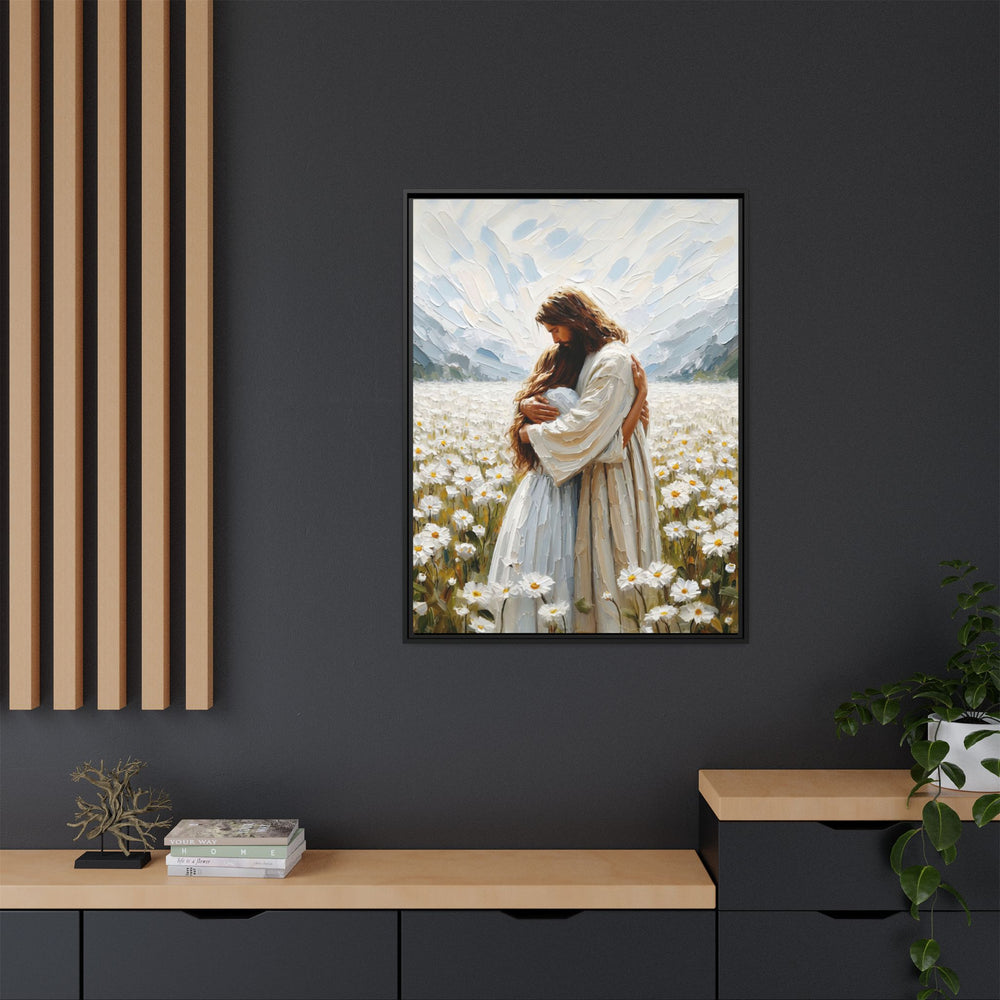 Held by Jesus – Framed Canvas