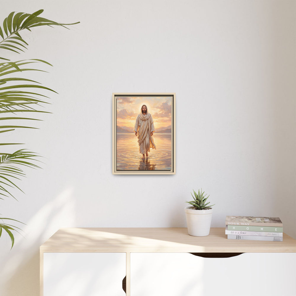 By the Shore at Dawn – Framed Canvas