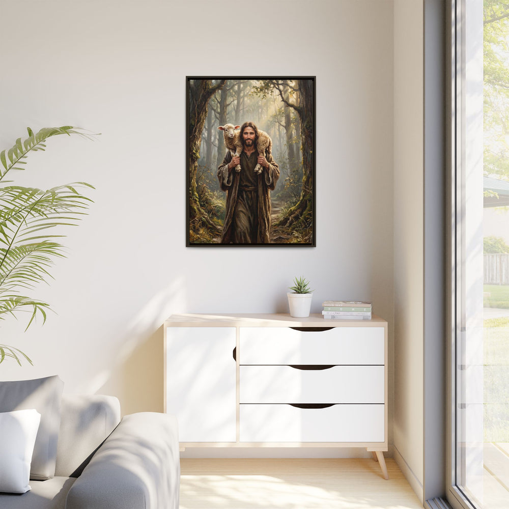 Jesus and the Child – Framed Canvas