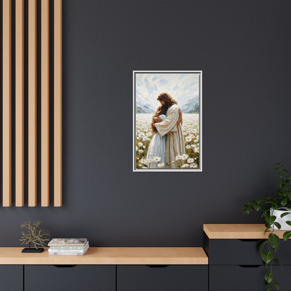 Held by Jesus – Framed Canvas