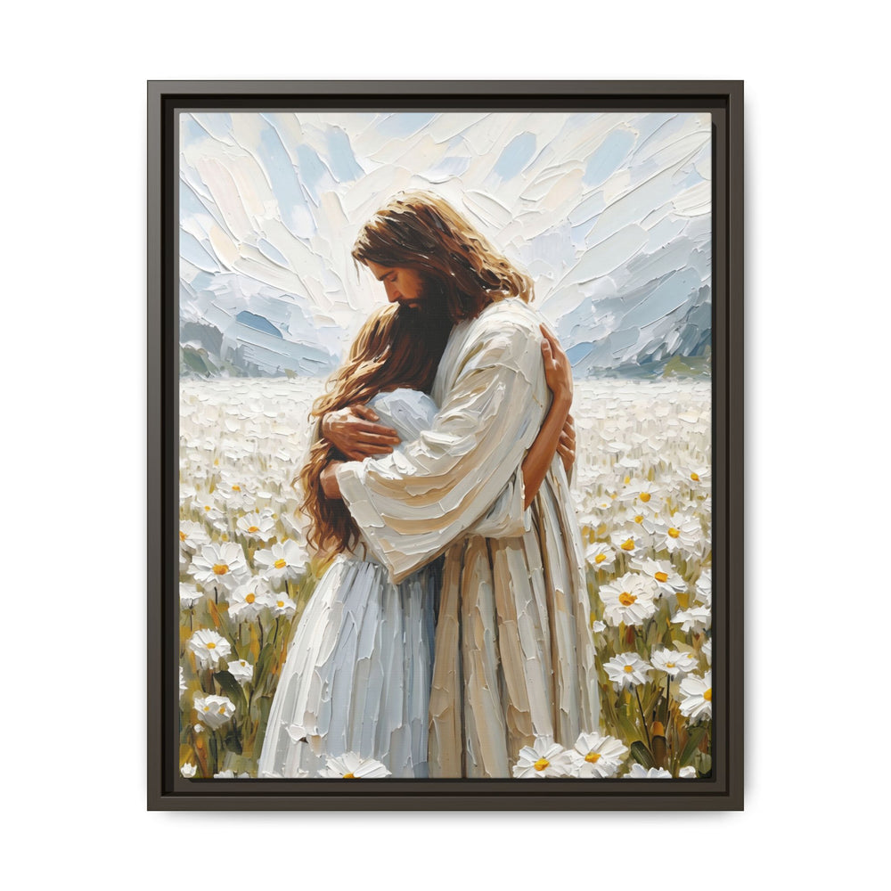 Held by Jesus – Framed Canvas