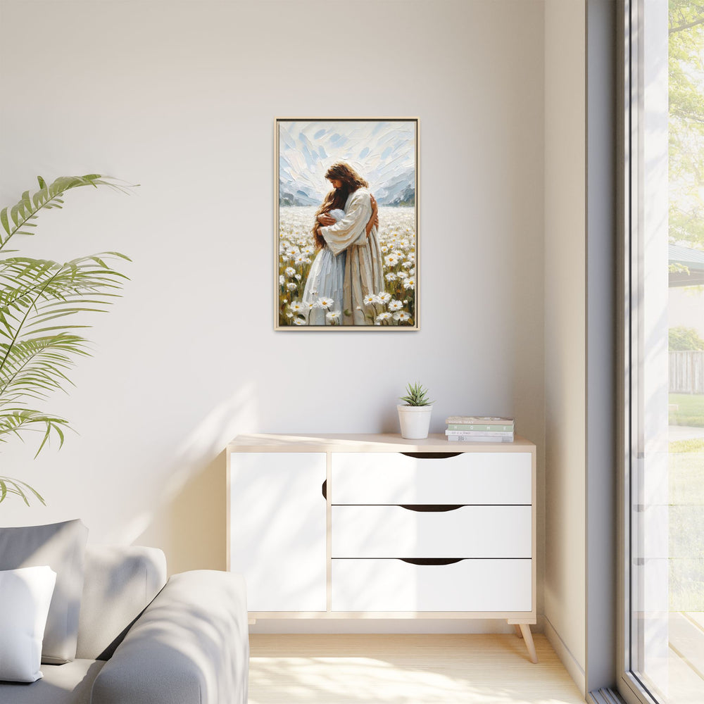 Held by Jesus – Framed Canvas