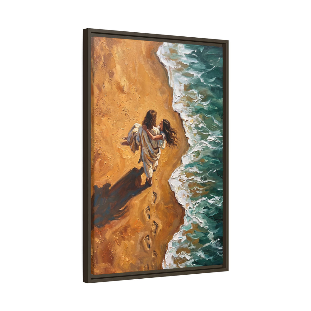 Carried in His Arms – Framed Canvas