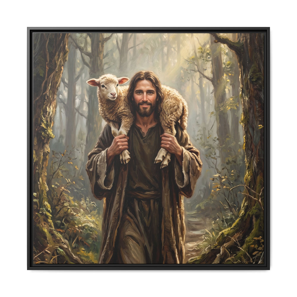 Jesus and the Child – Framed Canvas