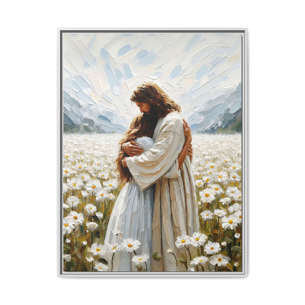 Held by Jesus – Framed Canvas