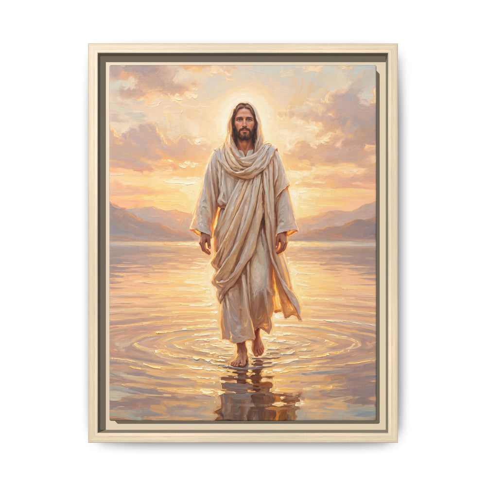 By the Shore at Dawn – Framed Canvas