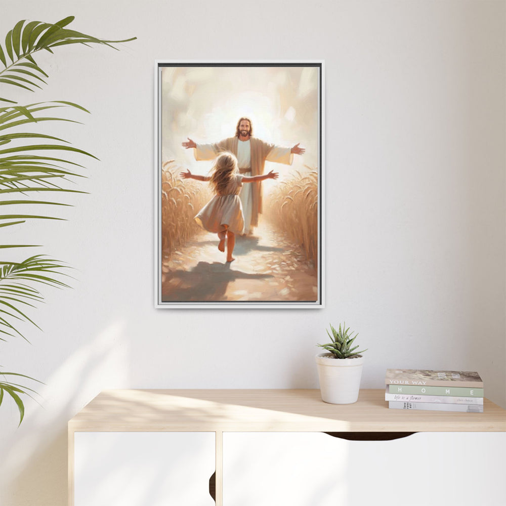 With Open Arms – Framed Canvas