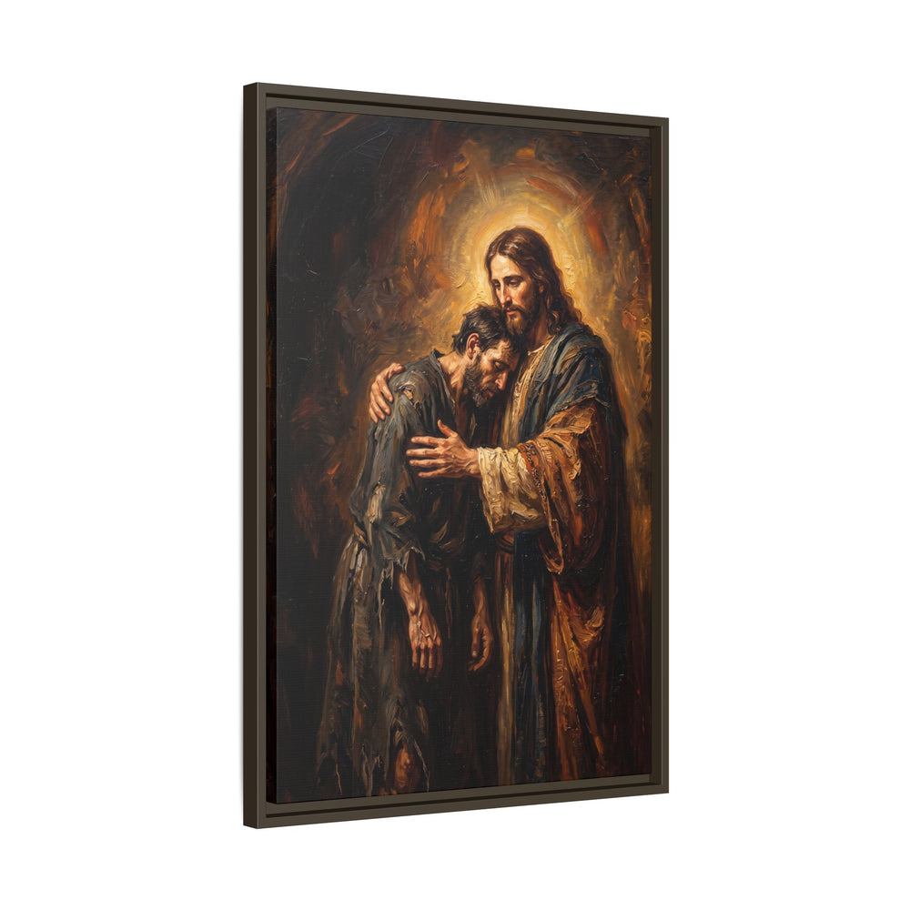 The Embrace of Christ – Framed Canvas