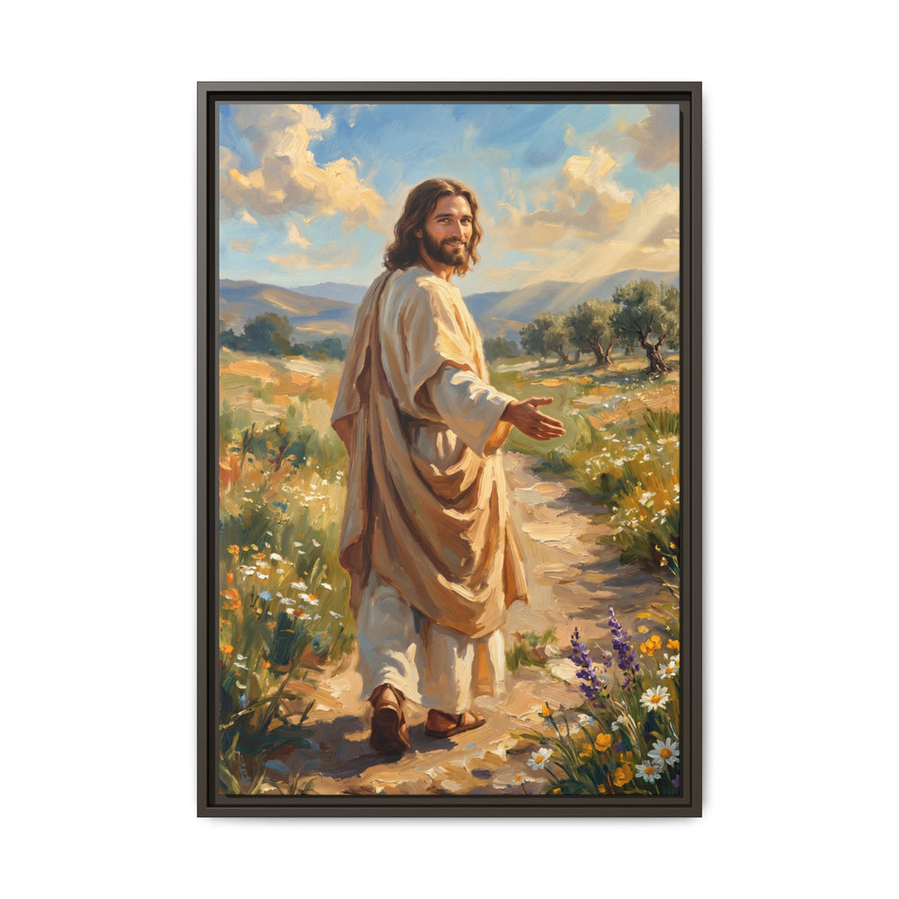 Running to Jesus – Framed Canvas