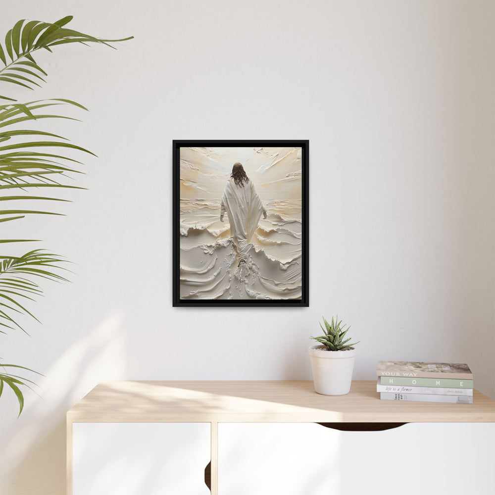 Christ Upon the Waves – Framed Canvas