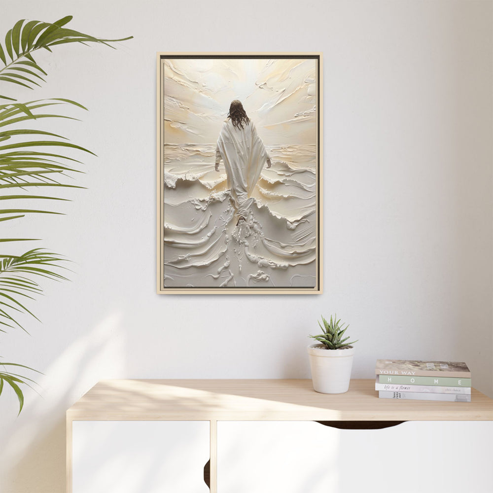 Christ Upon the Waves – Framed Canvas