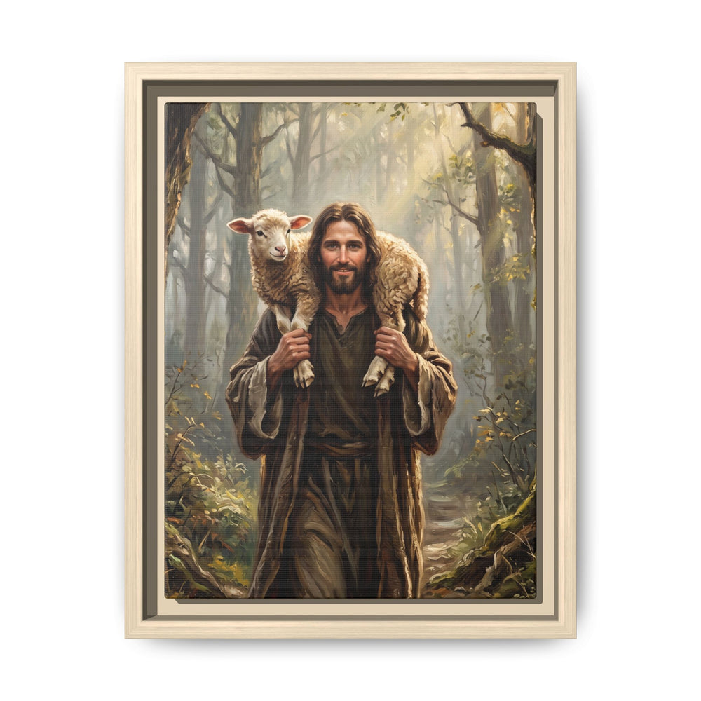 Jesus and the Child – Framed Canvas