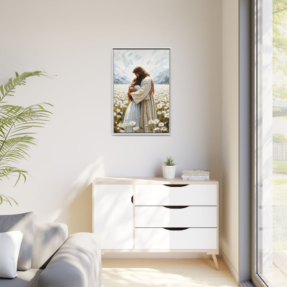 Held by Jesus – Framed Canvas