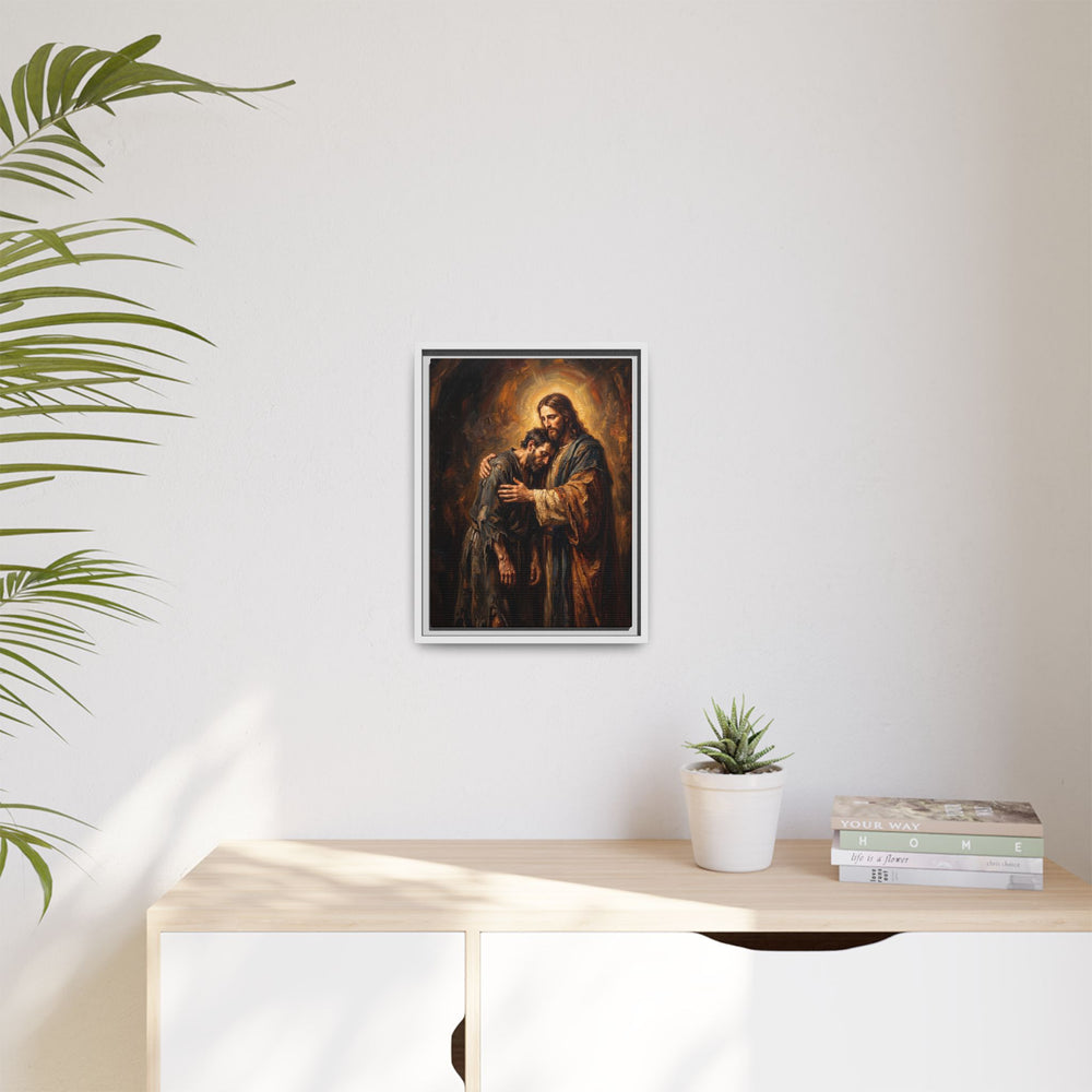 The Embrace of Christ – Framed Canvas
