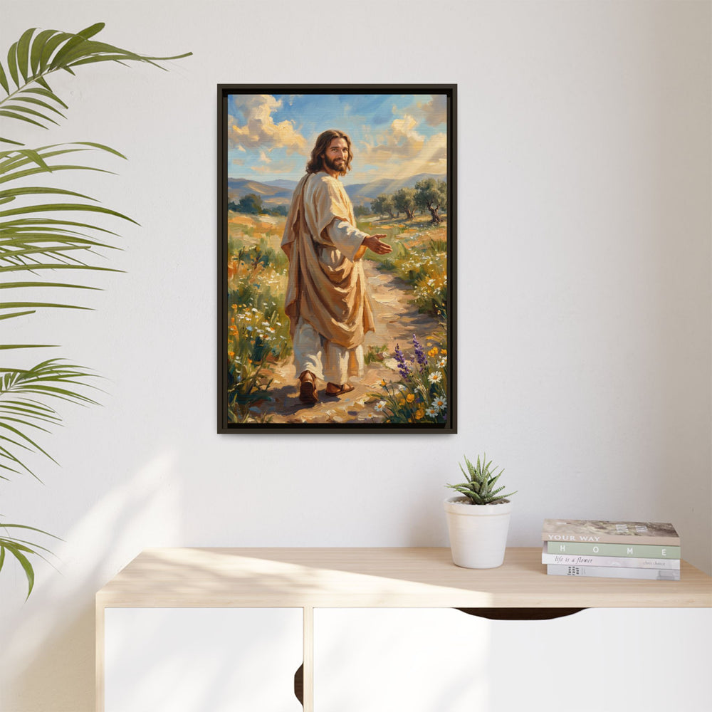 Running to Jesus – Framed Canvas