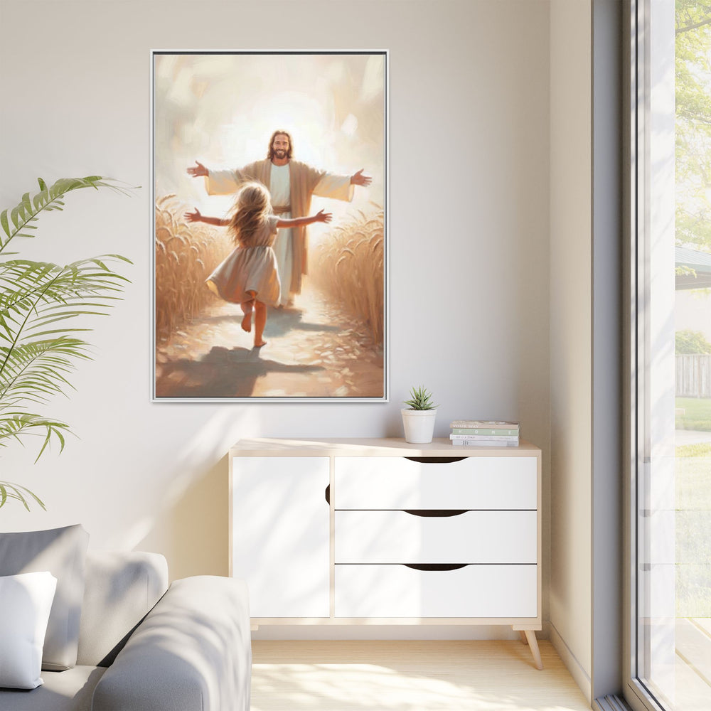 With Open Arms – Framed Canvas