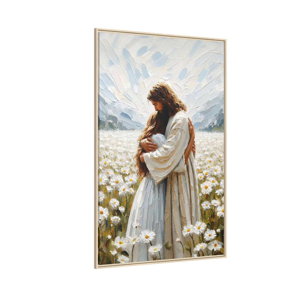 Held by Jesus – Framed Canvas