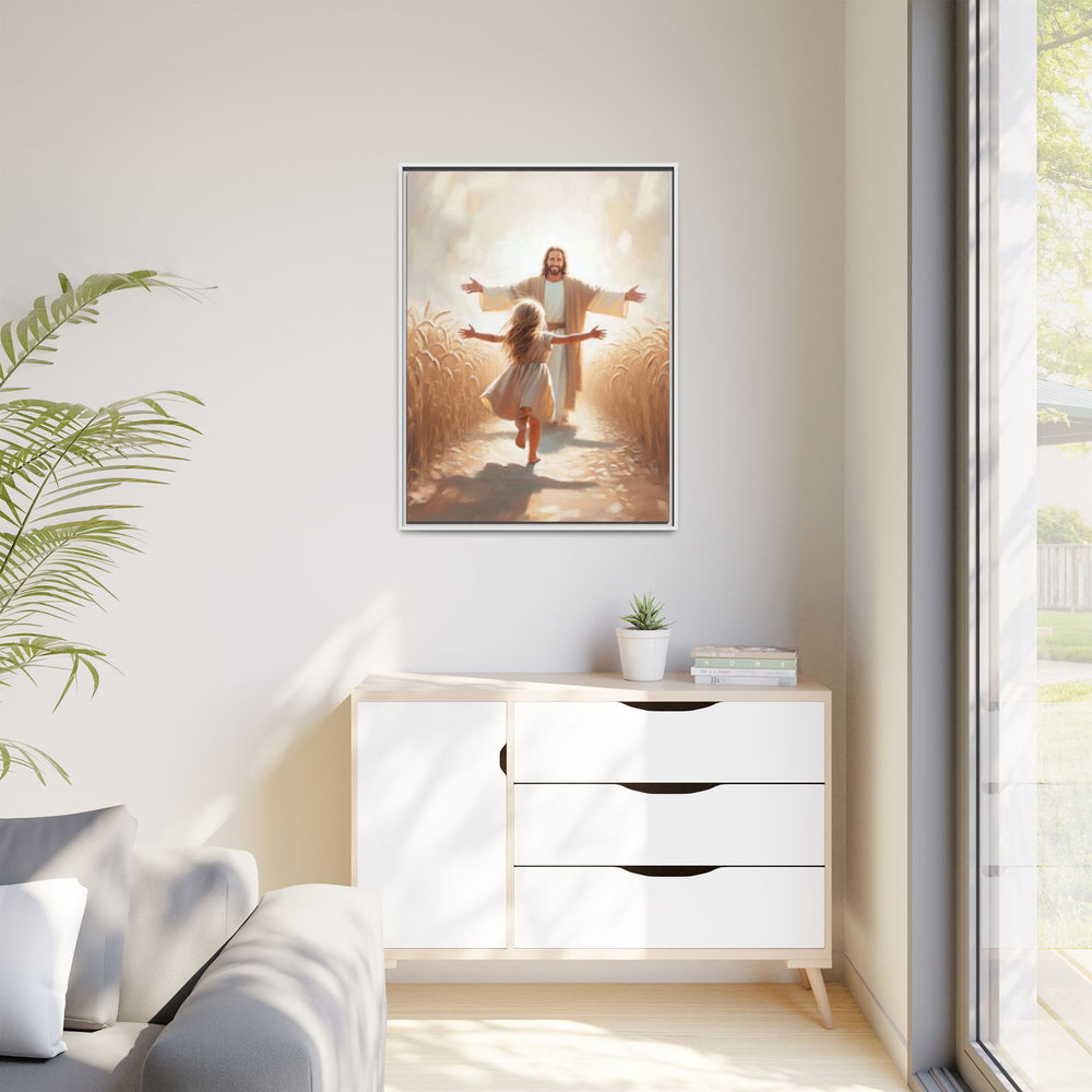 With Open Arms – Framed Canvas