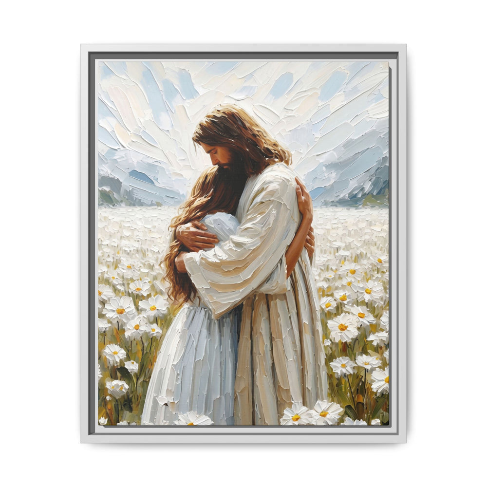Held by Jesus – Framed Canvas
