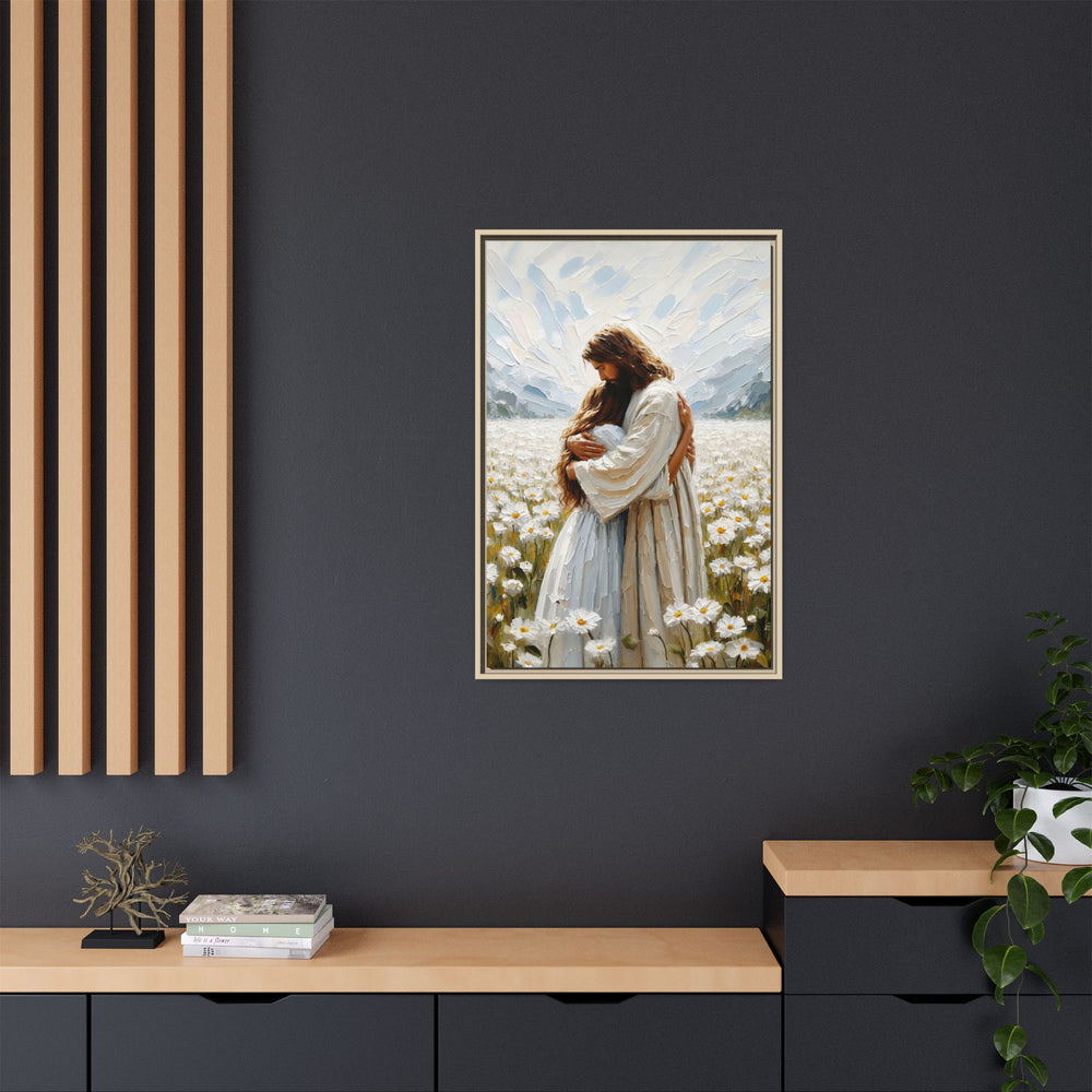 Held by Jesus – Framed Canvas