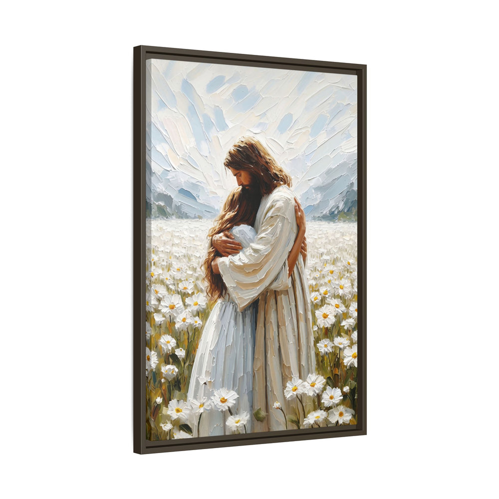 Held by Jesus – Framed Canvas