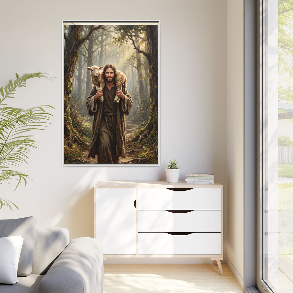 Jesus and the Child – Framed Canvas