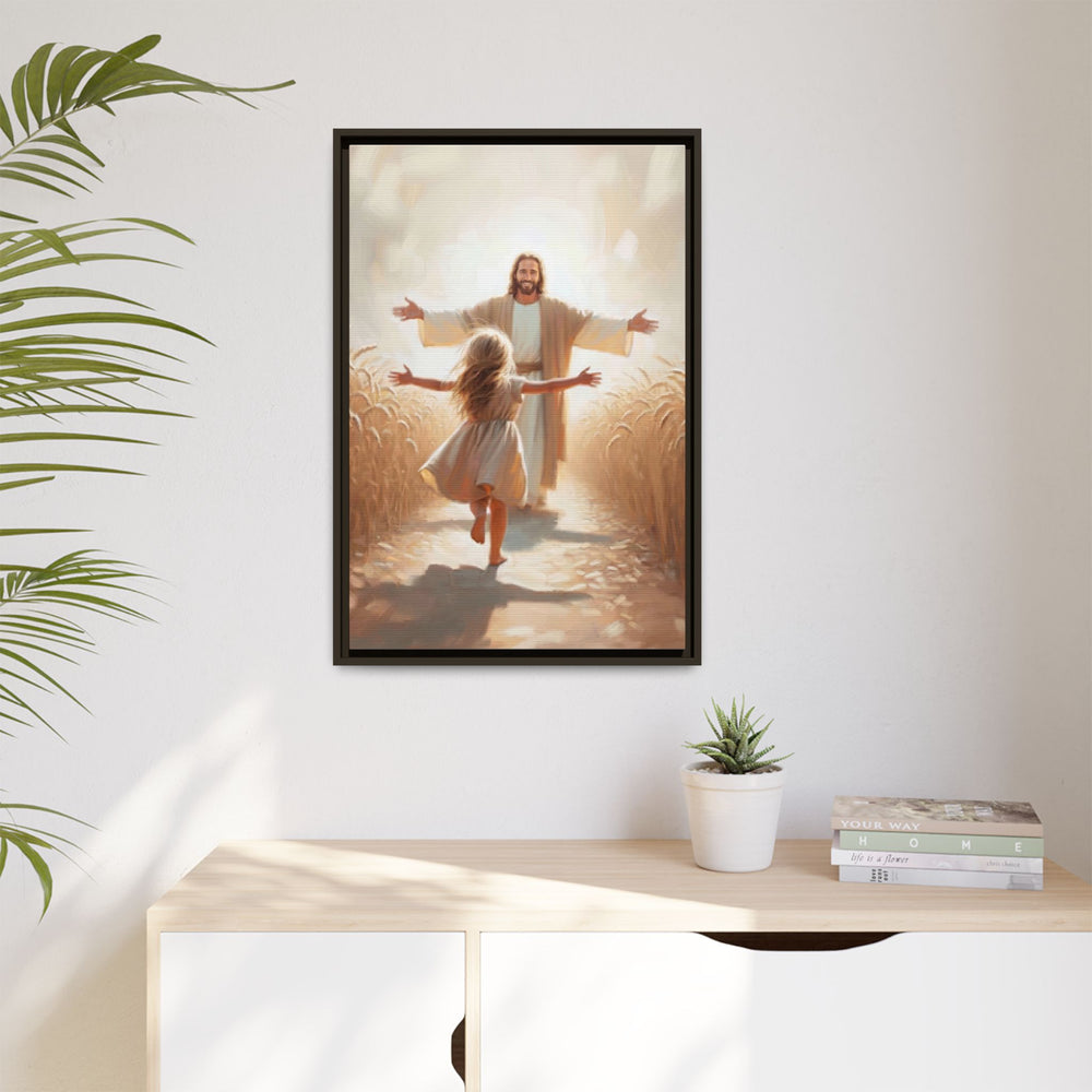 With Open Arms – Framed Canvas