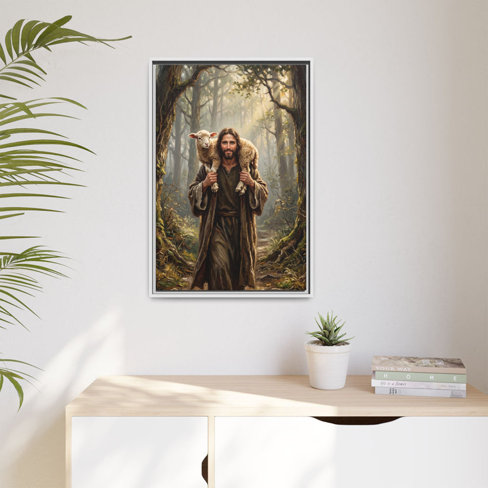Jesus and the Child – Framed Canvas