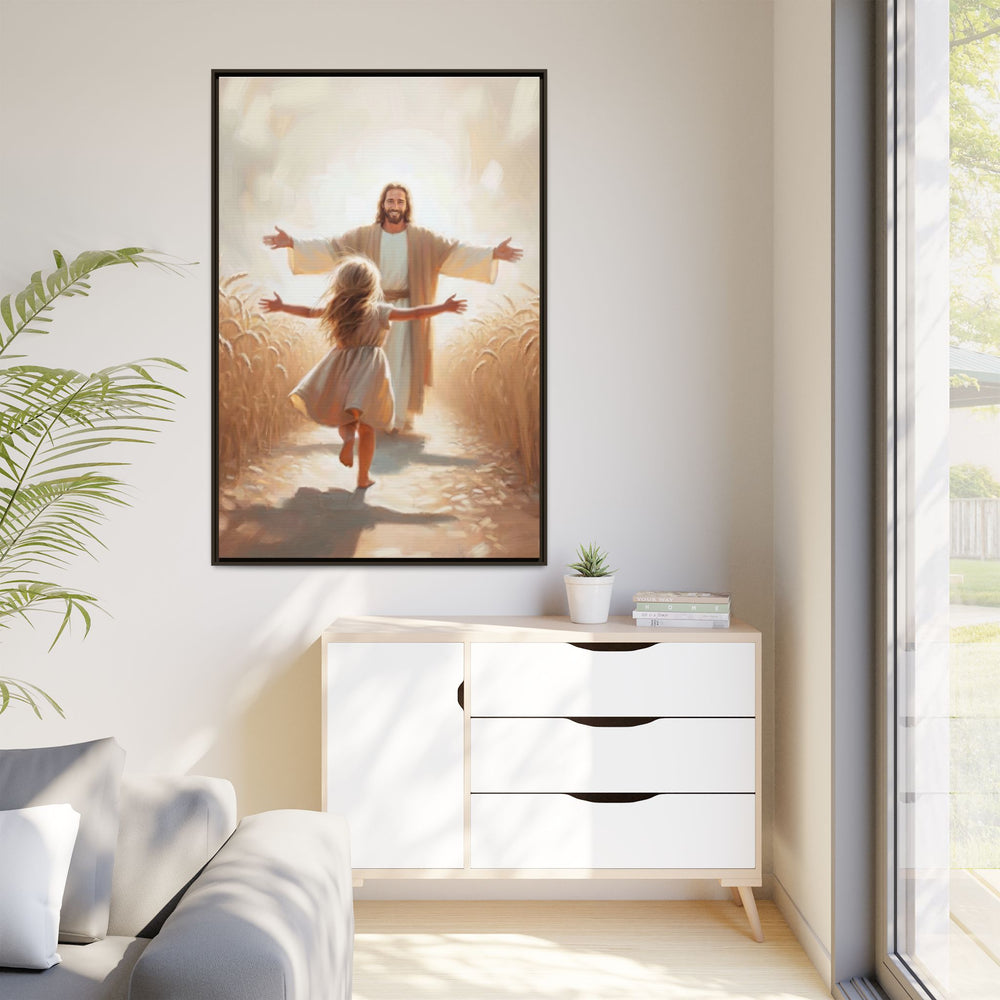 With Open Arms – Framed Canvas