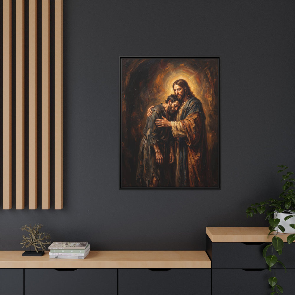The Embrace of Christ – Framed Canvas