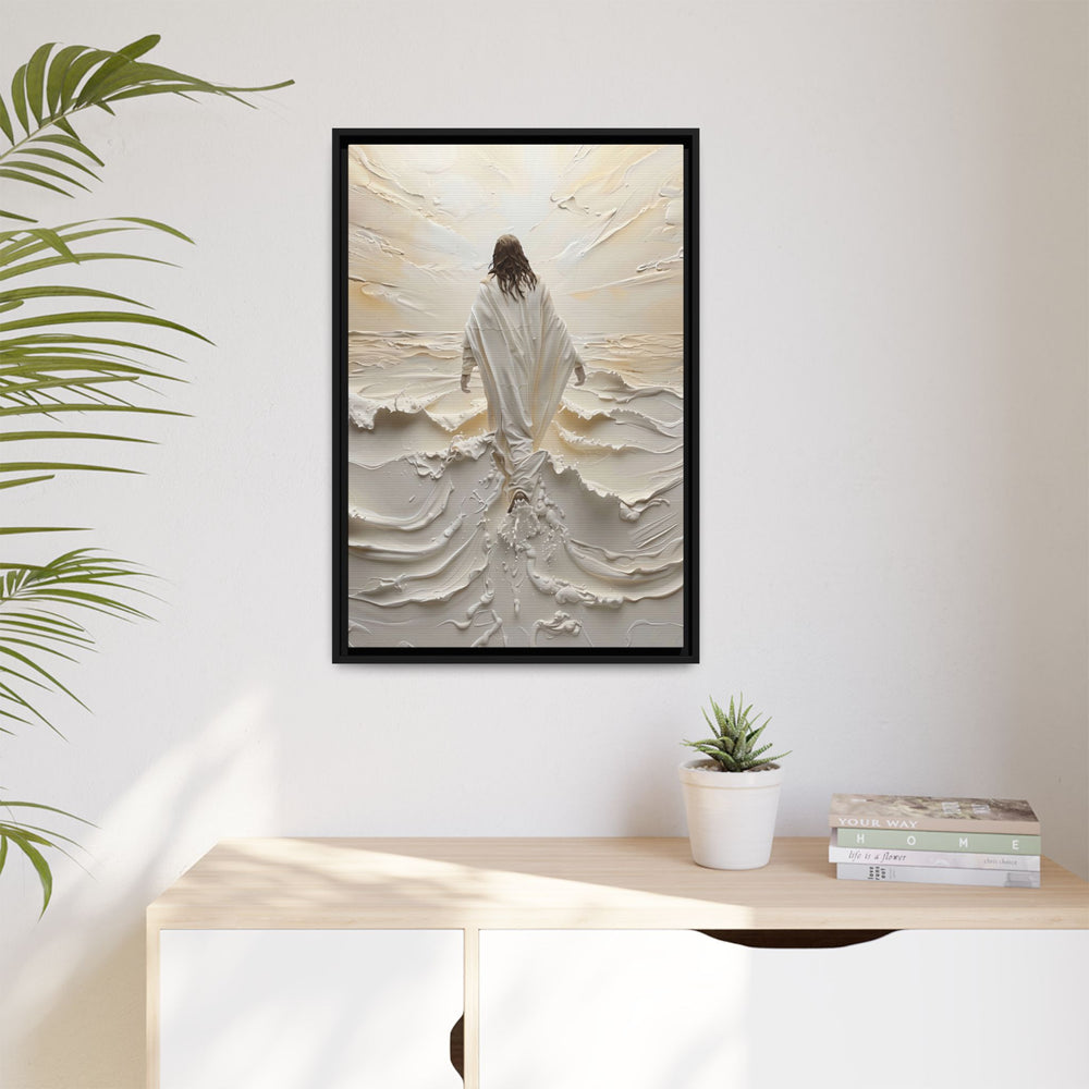 Christ Upon the Waves – Framed Canvas