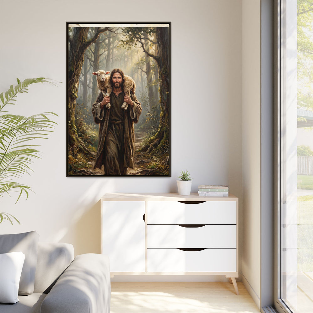 Jesus and the Child – Framed Canvas