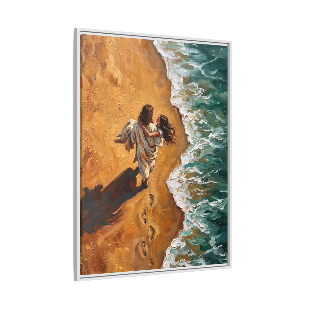 Carried in His Arms – Framed Canvas