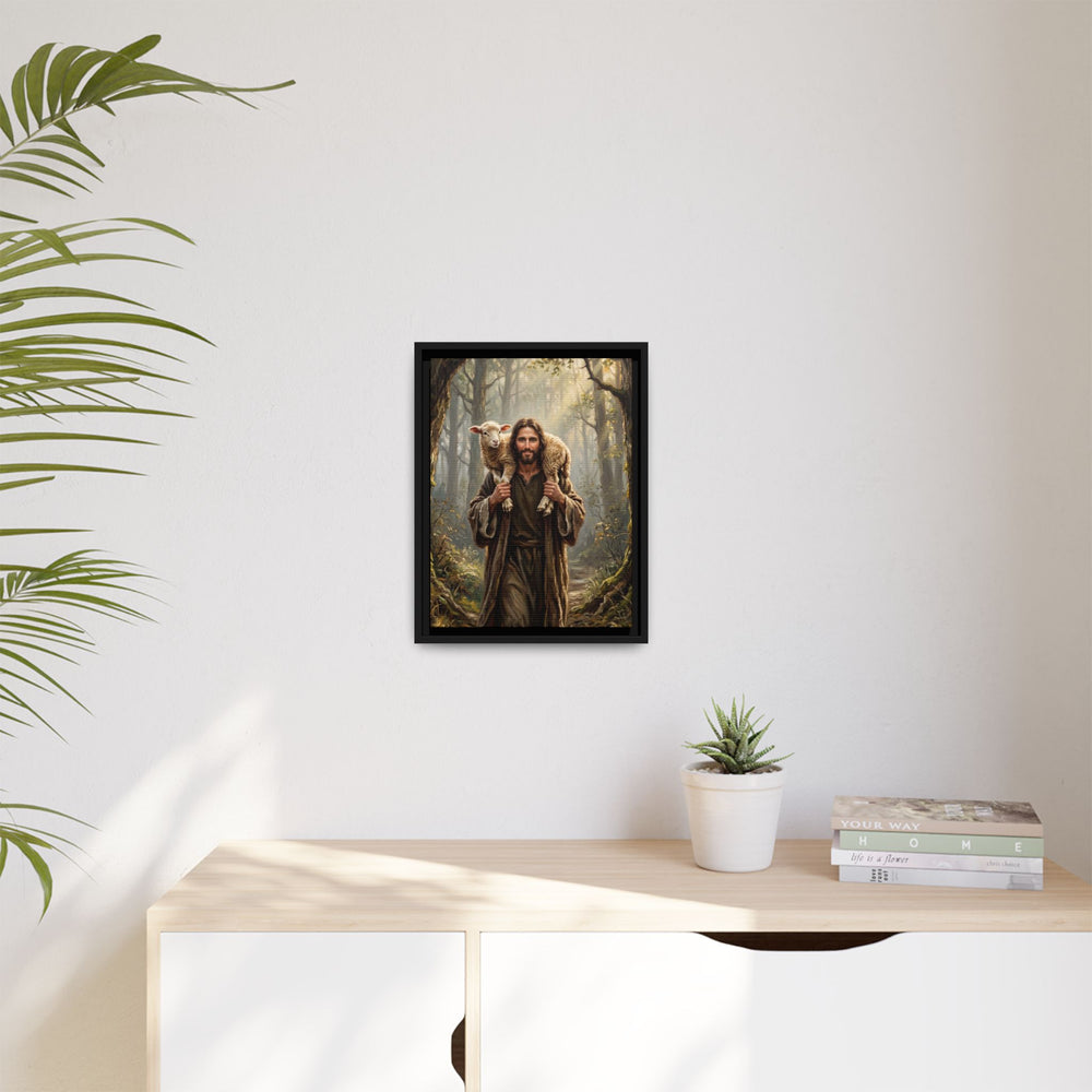 Jesus and the Child – Framed Canvas