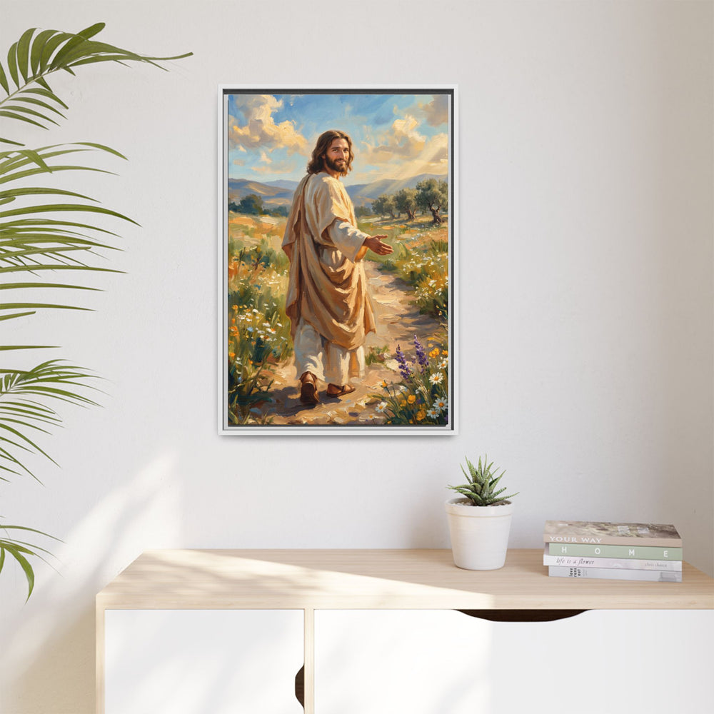 Running to Jesus – Framed Canvas